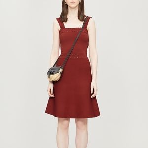 Sandro Alyson Pointelle trim knit dress
